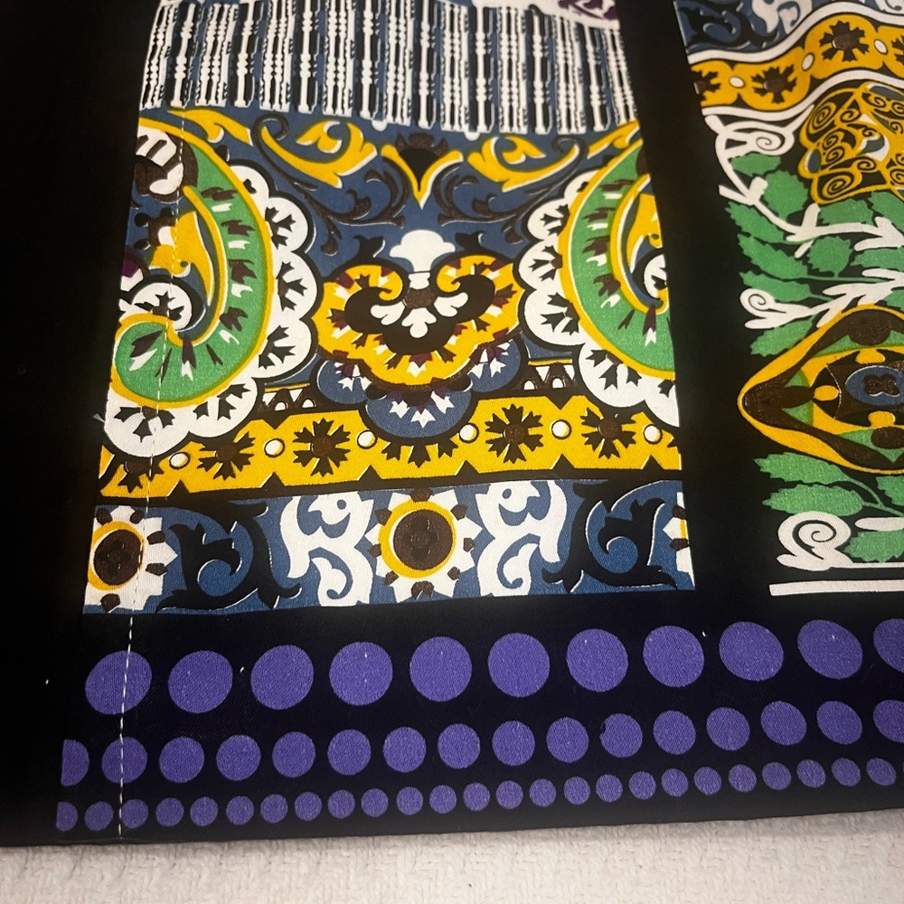 Handmade Upcycled Multicolor Mosaic Paisley Patterned Women's Pencil Skirt OS - Picture 17 of 17